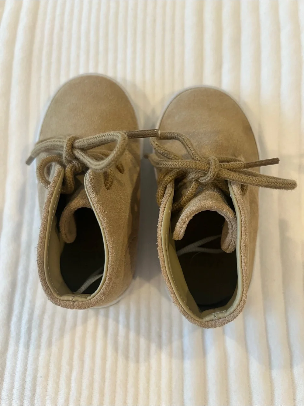 Janie and Jake Suede High-Top Sneakers in Tan - Size 5